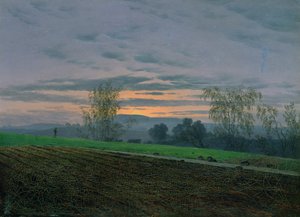 Campo arado, c.1830 de Caspar David Friedrich